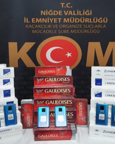 Niğde’de Kaçak Telefon ve Sigara Operasyonu