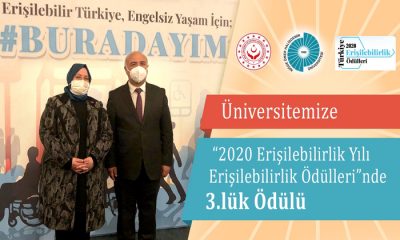 Üniversitemize “2020 Erişilebilirlik Yılı Erişilebilirlik Ödülleri”nde 3.lük Ödülü