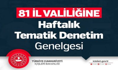 İçişleri Bakanlığı’nca Niğde Valiliğine Haftalık Tematik Denetim Genelgesi Gönderildi
