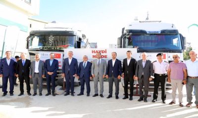 Niğde Belediyesinin Yangın Tırları Yardım Bölgesine Doğru Yola Çıktı