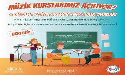 Niğde Belediyesi’nden Sanatsal Kurslar