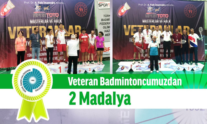 Niğde Ömer Halisdemir Üniversitesi Veteran Badmintoncularından 2 Madalya