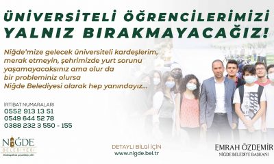 Niğde Belediyesi’nden Üniversite Öğrencilerine Yurt ve Konaklama Desteği