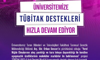 Üniversitemize Bir TÜBİTAK Desteği Daha