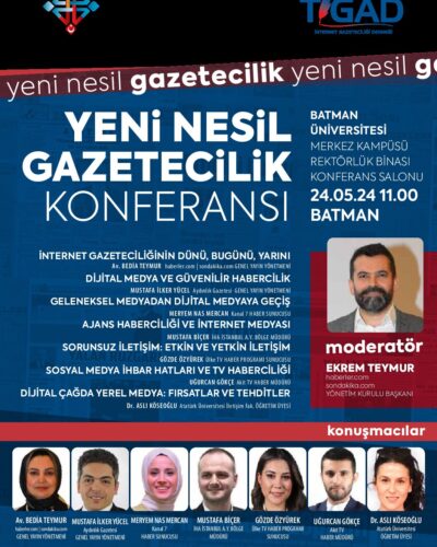 BATMAN VALİLİĞİ VE TİGAD ORGANİZESİNDE İNTERNET GAZETECİLERİ BATMAN’DA BULUŞACAK