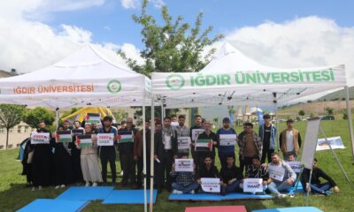 IĞDIR ÜNİVERSİTESİ ÖĞRENCİLERİ FİLİSTİN İÇİN ÇADIR NÖBETİNDE!