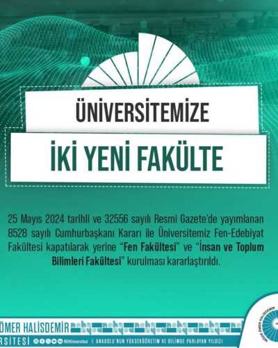 NİĞDE’YE İKİ YENİ FAKÜLTE