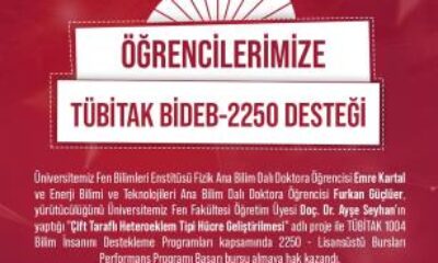 NİĞDE ÖMER HALİSDEMİR ÜNİVERSİTESİ ÖĞRENCİLERİ, YERLİ GÜNEŞ HÜCRELERİ PROJESİYLE TÜBİTAK’TAN BURS KAZANDI