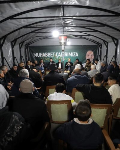 BAŞKAN ÖZDEMİR, MUHABBET ÇADIRINDA VATANDAŞLARLA BULUŞTU