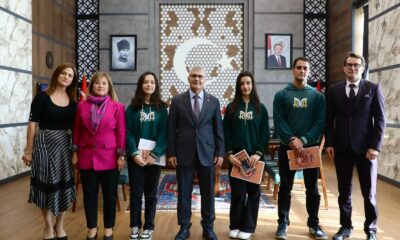ÖĞRENCİLERDEN VALİ CAHİT ÇELİK’E RÖPORTAJ ZİYARETİ