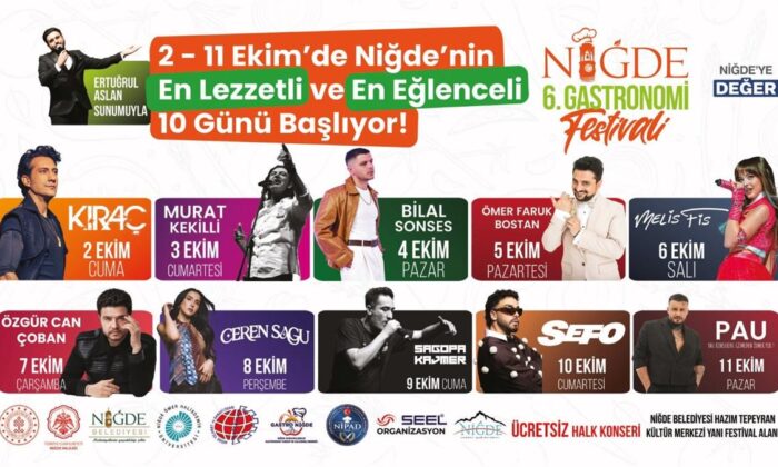 NİĞDE’DE LEZZET VE EĞLENCENİN ZİRVESİ 6. GASTRONOMİ FESTİVALİ BAŞLIYOR